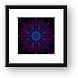 Purple Blue Kaleidoscope Square Framed Print