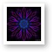 Purple Blue Kaleidoscope Square Art Print