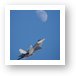 F-22 Raptor and Moon Art Print