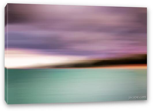Turquiose Waters Blurred Abstract Fine Art Canvas Print