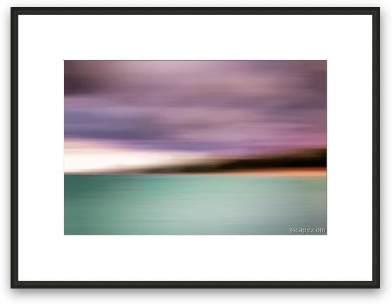 Turquiose Waters Blurred Abstract Framed Fine Art Print