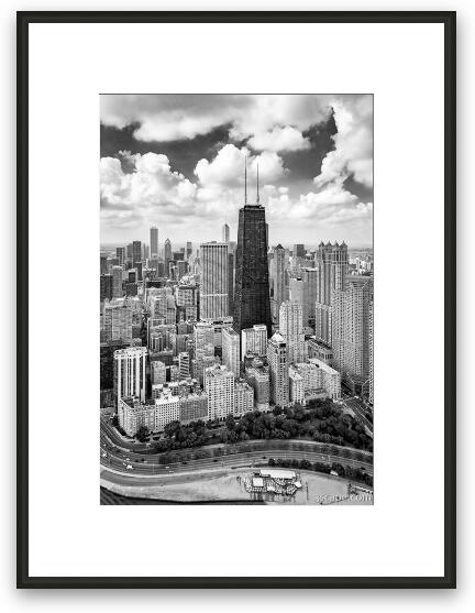 Chicago's Gold Coast Black and White Framed Fine Art Print