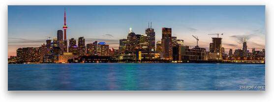 Toronto Skyline at Dusk Panoramic Fine Art Print