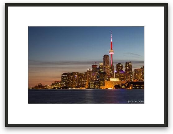 Toronto Skyline at Dusk Framed Fine Art Print
