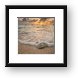 Grand Cayman Beach Coral Waves at Sunset Framed Print