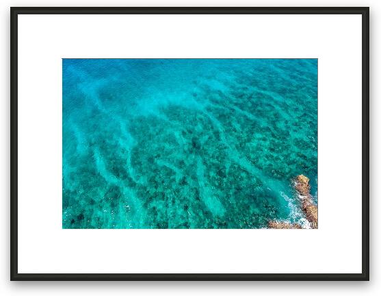 Cayman Reef Aerial Framed Fine Art Print