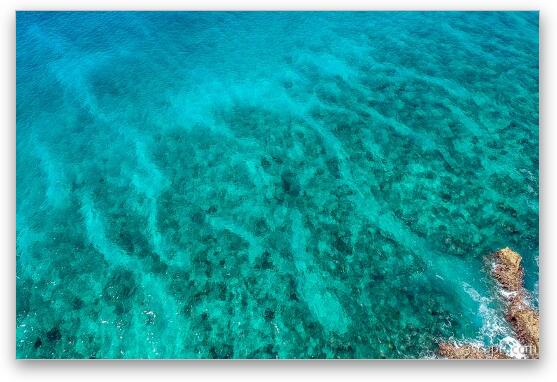 Cayman Reef Aerial Fine Art Metal Print