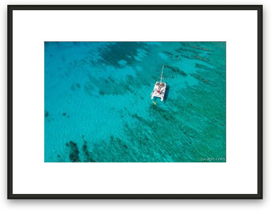 Catamaran From Above Framed Fine Art Print