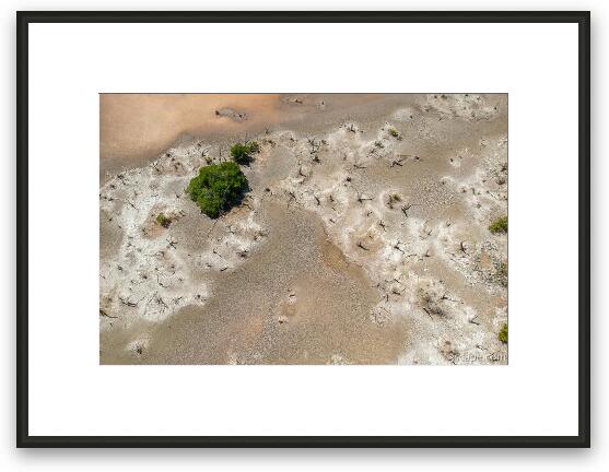 Dry Salt Pond Aerial Framed Fine Art Print