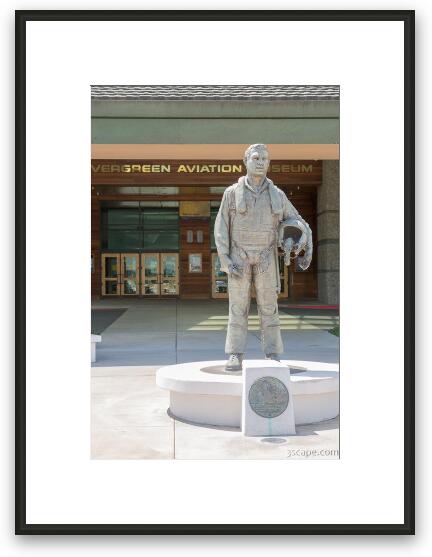 Captain Michael King Smith Statue Framed Fine Art Print