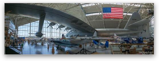 HK-1 (H-4) Spruce Goose The Hughes Flying Boat Panorama Fine Art Metal Print