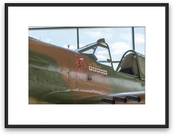 Curtiss P-40 Warhawk nose art Framed Fine Art Print