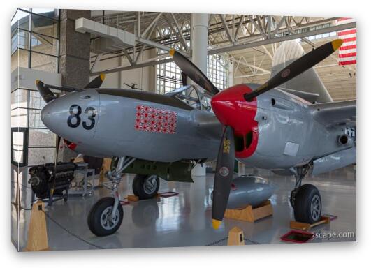 Lockheed P-38L Lightning Fine Art Canvas Print