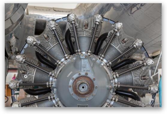 B-17 Radial Engine Fine Art Metal Print