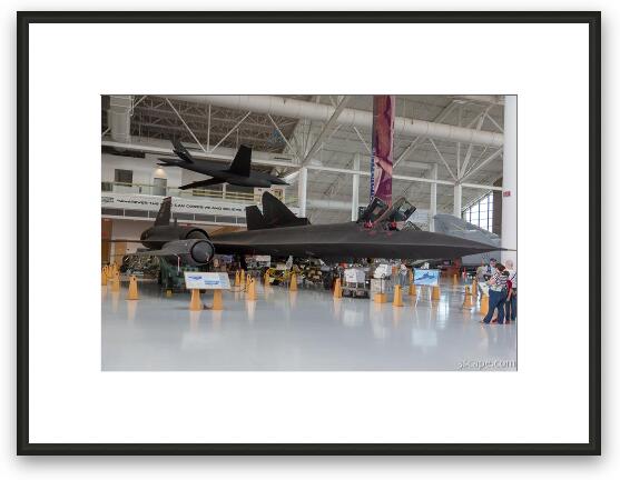 Lockheed GTD-21B Drone and SR-71A Blackbird Framed Fine Art Print