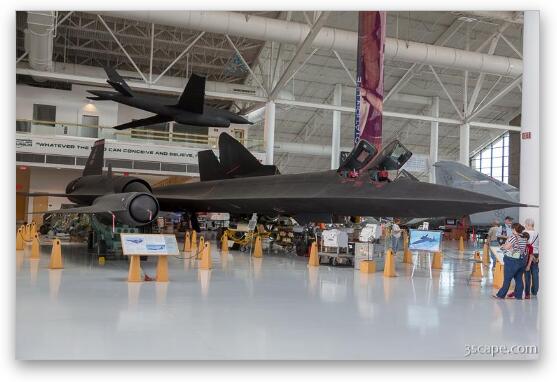 Lockheed GTD-21B Drone and SR-71A Blackbird Fine Art Metal Print