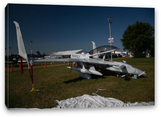 JetEZ Turbine Powered Long-EZ Fine Art Canvas Print