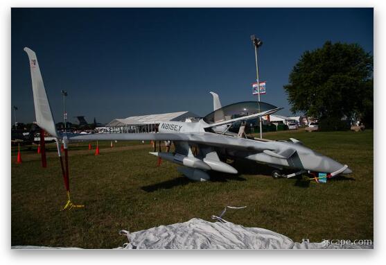 JetEZ Turbine Powered Long-EZ Fine Art Metal Print