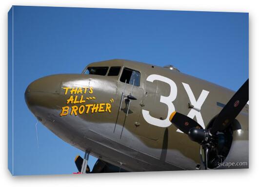 C-47 That's All Brother Fine Art Canvas Print