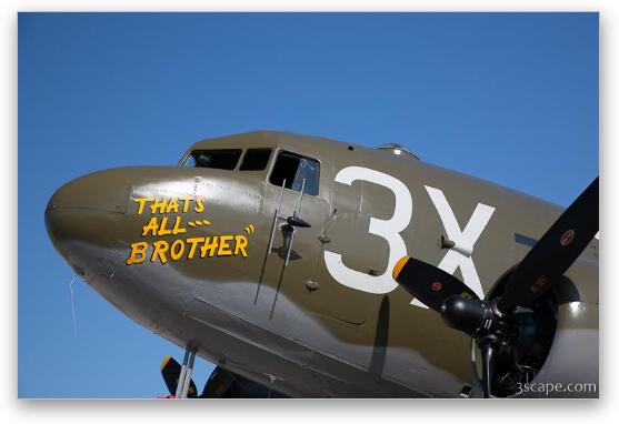C-47 That's All Brother Fine Art Metal Print