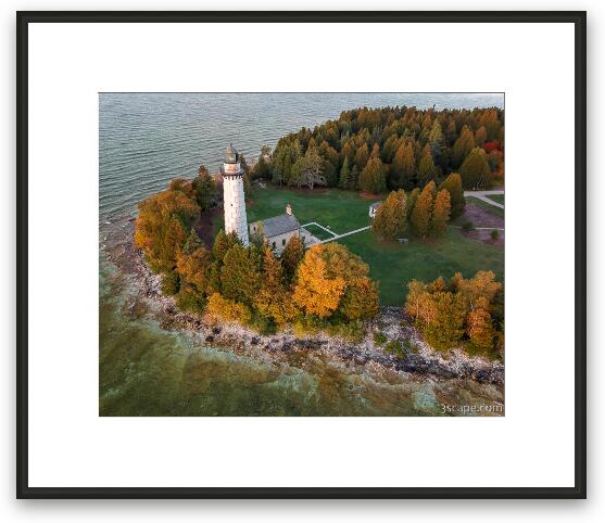 Cana Island Lighthouse at Dawn Framed Fine Art Print