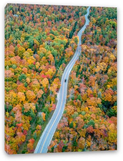 Route 42 Aerial Vertical Fine Art Canvas Print