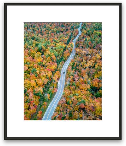 Route 42 Aerial Vertical Framed Fine Art Print