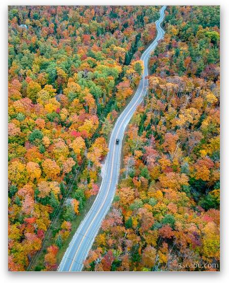 Route 42 Aerial Vertical Fine Art Print