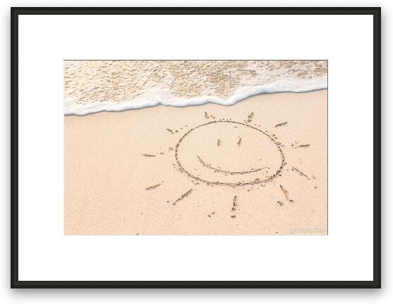 Happy Beach Sunshine Framed Fine Art Print
