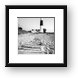 Big Sable Point Lighthouse Black and White Framed Print