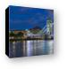 Tower of London and Tower Bridge at Night Panoramic Canvas Print