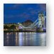 Tower of London and Tower Bridge at Night Panoramic Metal Print