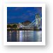 Tower of London and Tower Bridge at Night Panoramic Art Print
