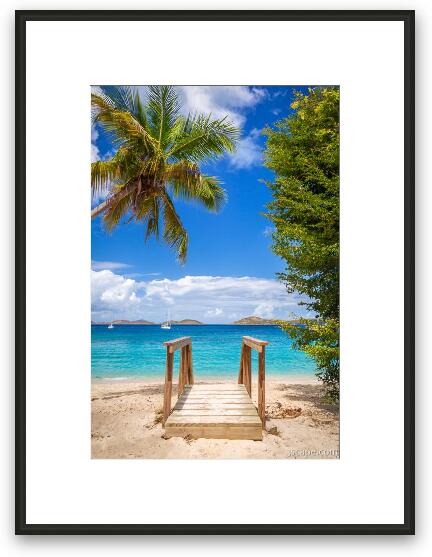 Steps to Honeymoon Beach Framed Fine Art Print