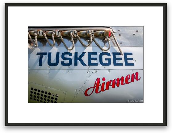 Tuskegee Airmen P-51 Mustang Nose Art Framed Fine Art Print