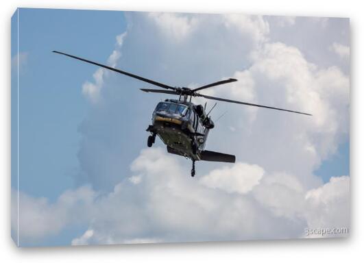 US Border Patrol Blackhawk Helicopter Fine Art Canvas Print