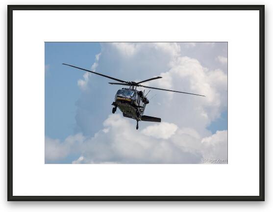 US Border Patrol Blackhawk Helicopter Framed Fine Art Print