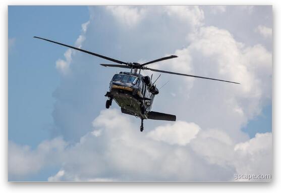 US Border Patrol Blackhawk Helicopter Fine Art Metal Print