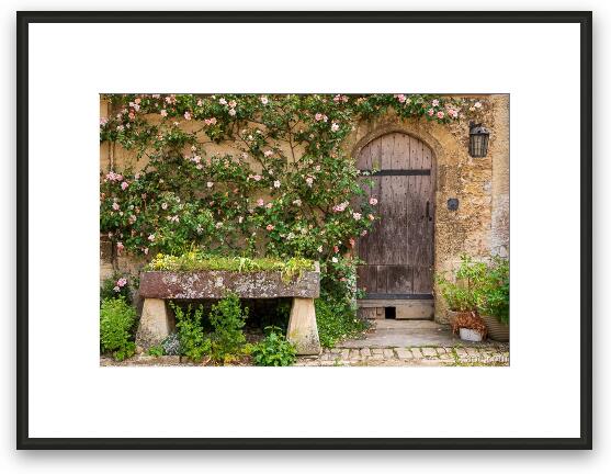 Lacock Abbey Courtyard Door Framed Fine Art Print