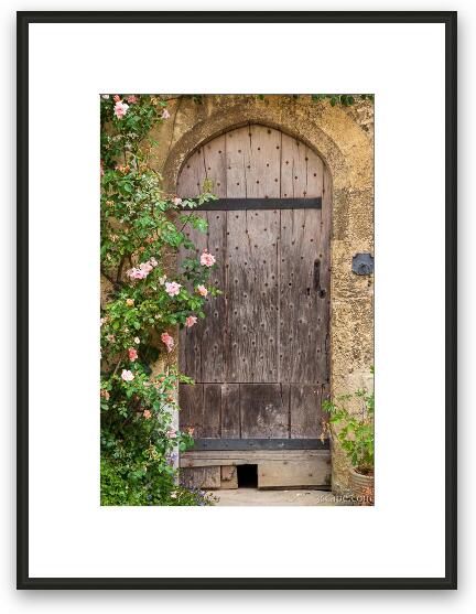 Lacock Abbey Courtyard Door Framed Fine Art Print
