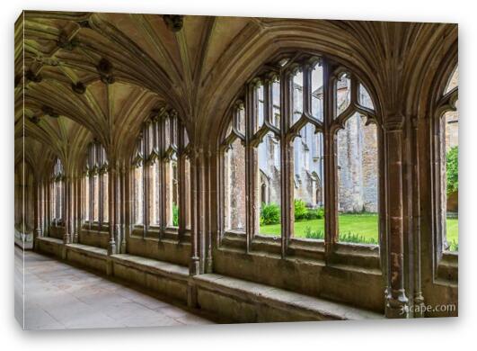 The Cloisters at Lacock Abbey Fine Art Canvas Print