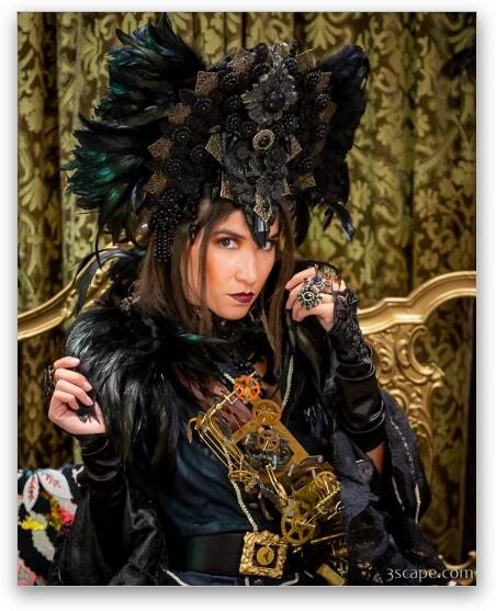 Steampunk Model Posing Fine Art Print