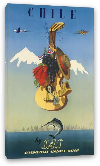 Vintage Chile SAS Poster Fine Art Canvas Print
