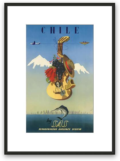 Vintage Chile SAS Poster Framed Fine Art Print