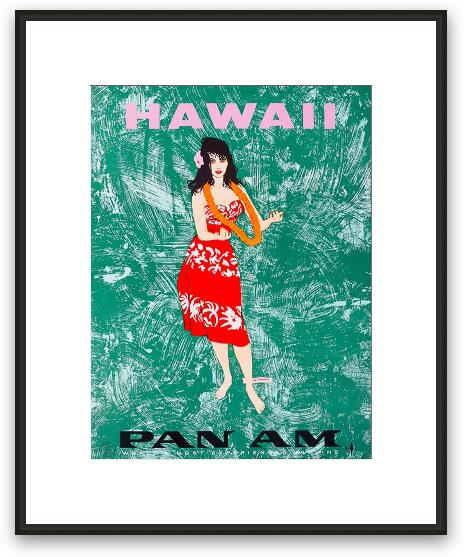 Vintage Hawaii Pan Am Poster Framed Fine Art Print