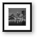 Columbus Ohio Skyline at Night Black and White Framed Print