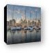 Vancouver Skyline and Sailboats at Dusk Canvas Print