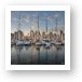 Vancouver Skyline and Sailboats at Dusk Art Print