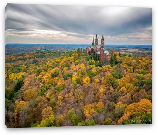 Holy Hill National Shrine in Fall Fine Art Canvas Print