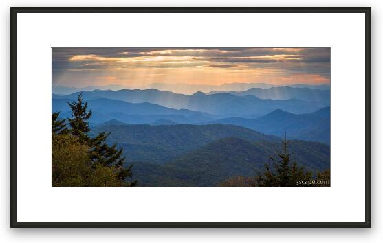 Blue Ridge Mountain Panoramic Framed Fine Art Print